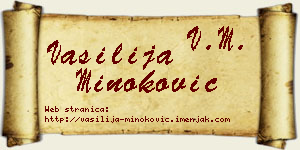 Vasilija Minoković vizit kartica